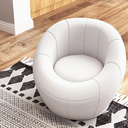 Single Modern Upholstered Accent Swivel Armchair