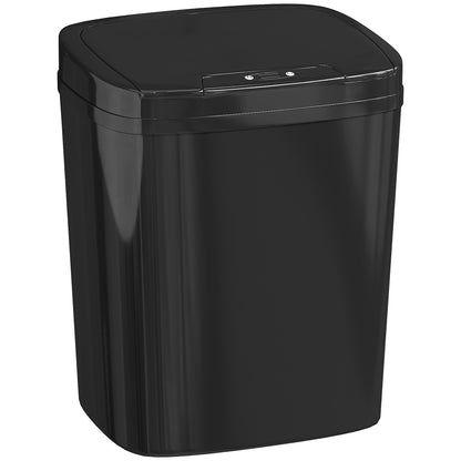 15L Sensor Bin, Automatic Touchless Kitchen Bin, Easy Clean, Battery Operated for Home Office, Bedroom, Bathroom, Black