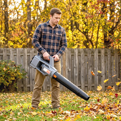 Leaf Blower Cordless with 2 x 4000mAh Batteries & Charger, 36V Lightweight Garden Blower with 1000W Brushless Motor