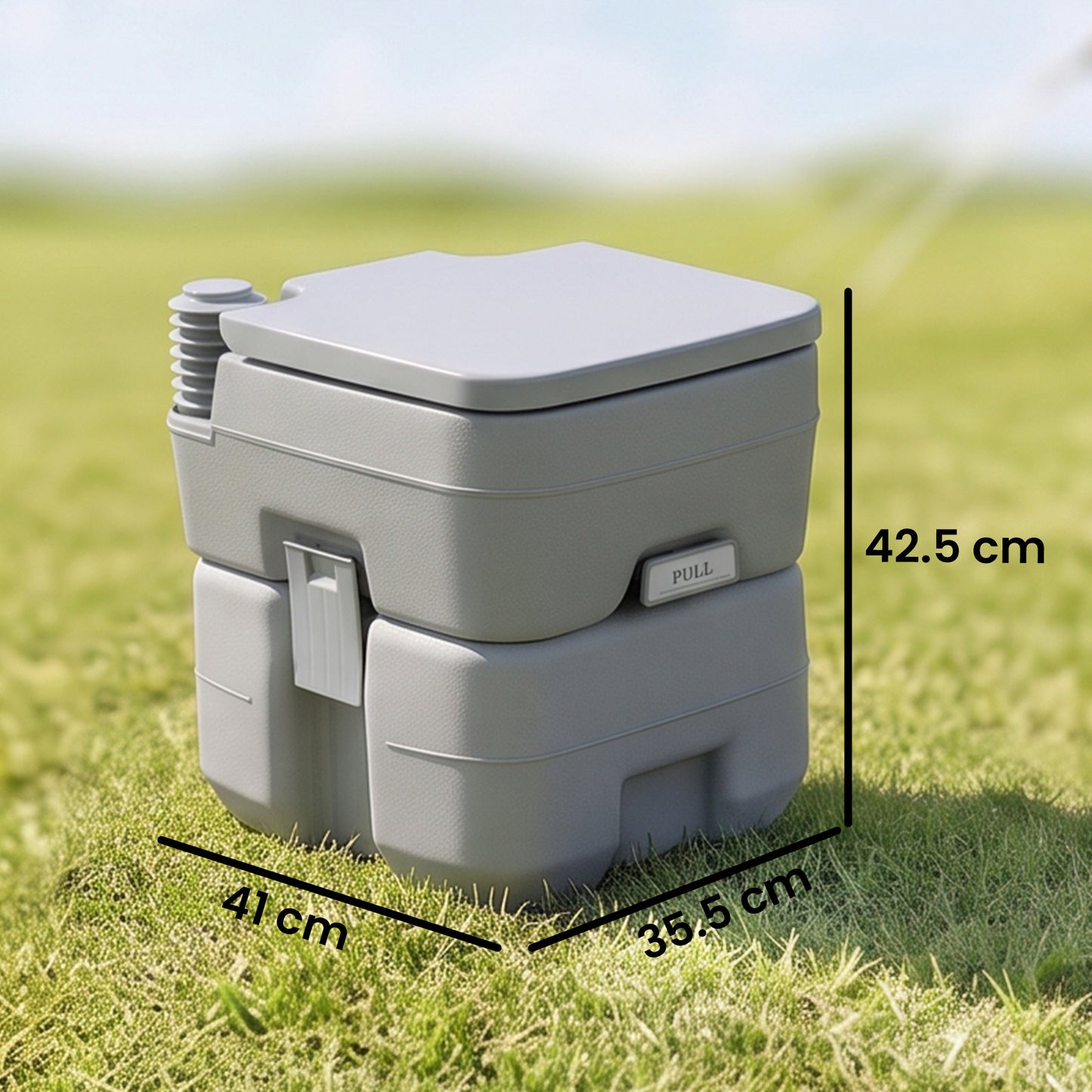 Portable Camping Toilet, 20L Flushable Porta Potty Portaloo with 2 Detachable Tanks
