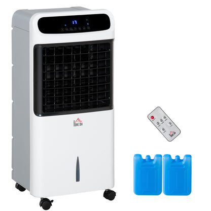 Mobile Air Cooler, 12L Tank Evaporative Ice Cooling Fan Water Conditioner Humidifier Unit with 3 Modes, 3 Speed, Remote