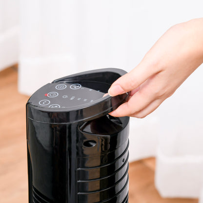 31" Freestanding Tower Fan, 3 Speed 3 Mode, 7.5H Timer, Oscillating, LED Panel, Remote Control, 31 Inch Standing Fan, Black