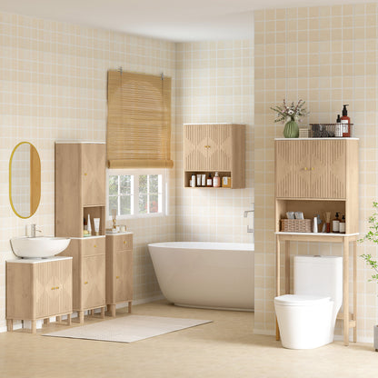 Under Sink Bathroom Cabinet for Basin without or with Pedestal - Oak