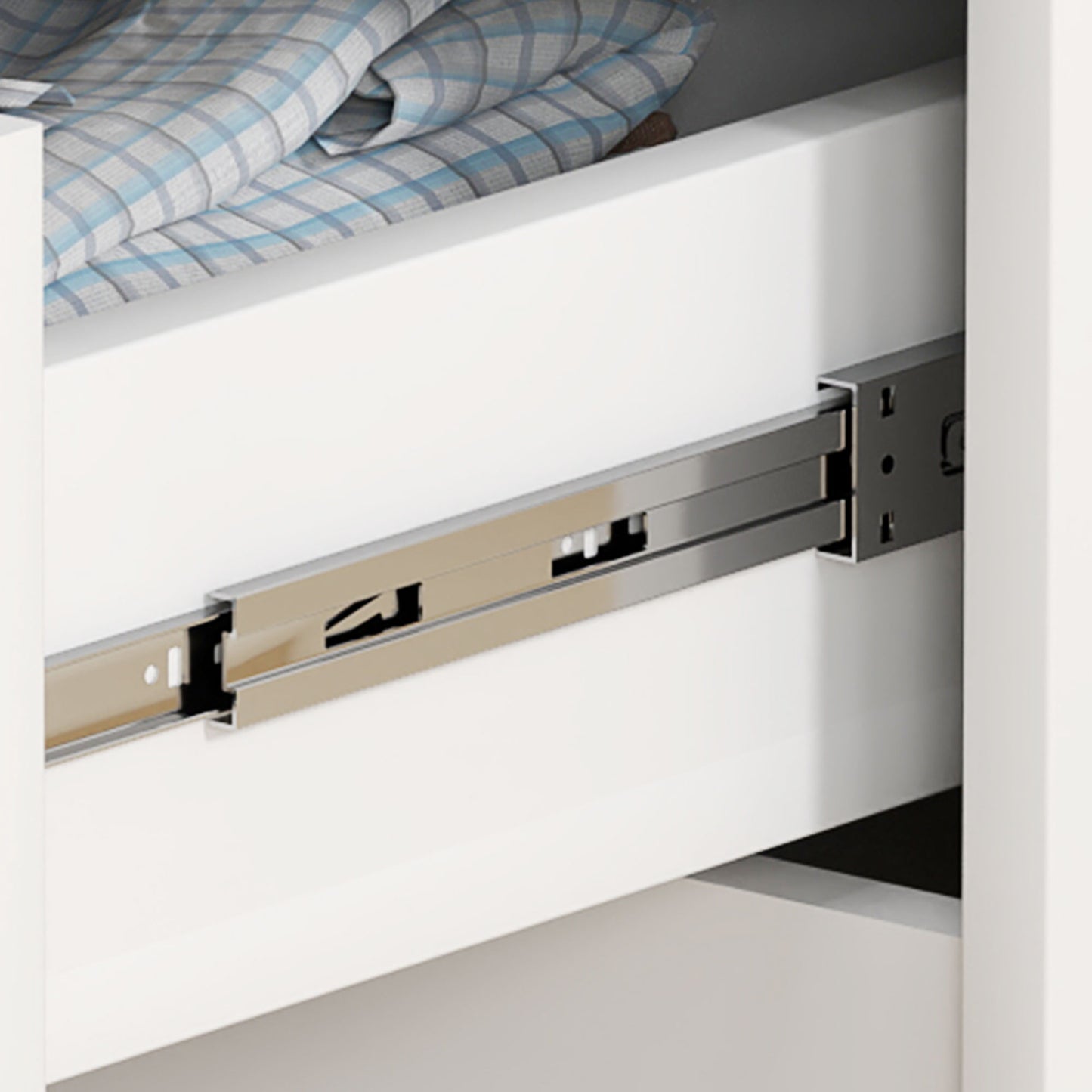 Chest of Four High Gloss Front Drawers - White