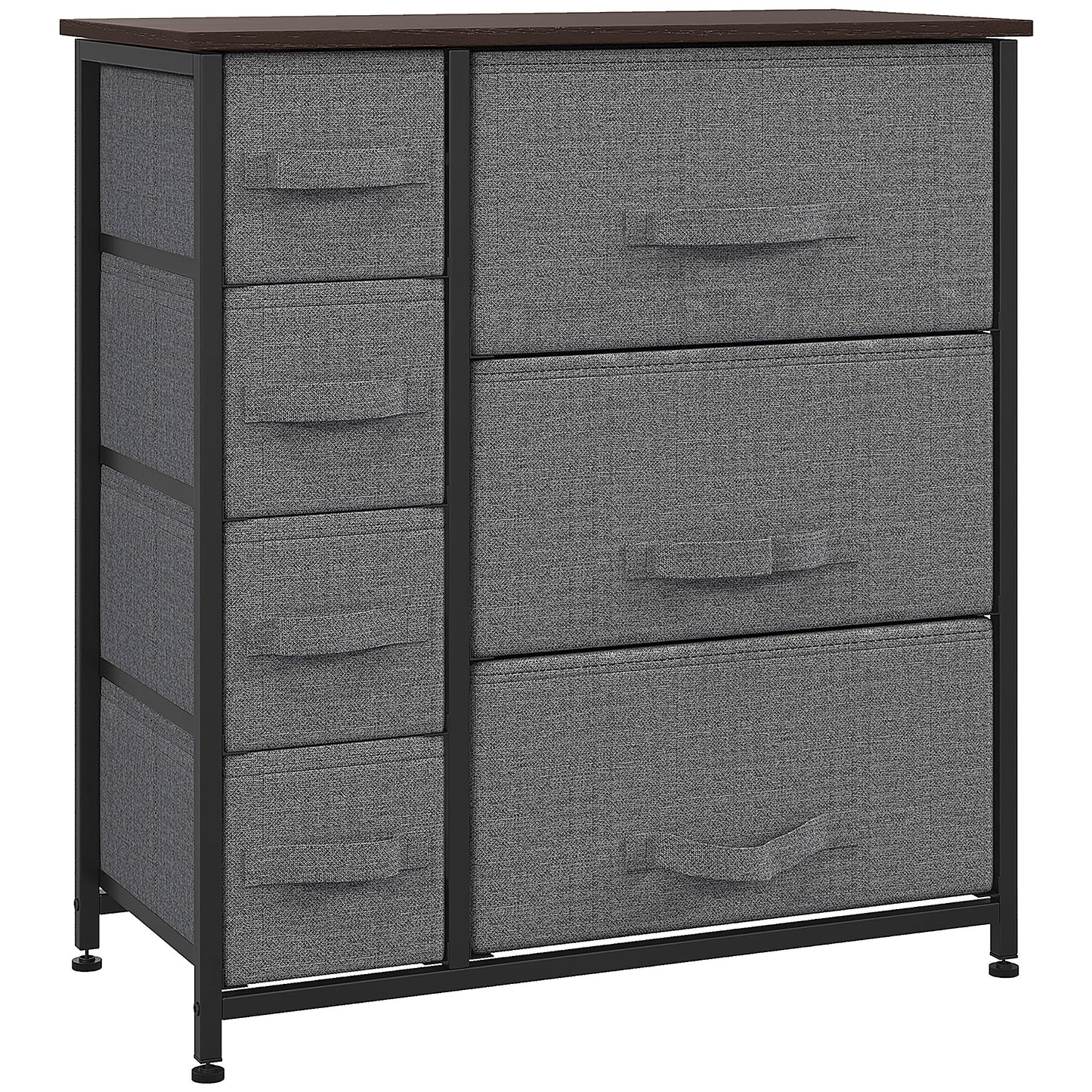Chest of Drawers with 7 Drawers, Fabric Drawers with Large Storage Space, Drawers Dresser with Metal Frame
