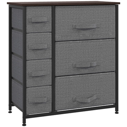 Chest of Drawers with 7 Drawers, Fabric Drawers with Large Storage Space, Drawers Dresser with Metal Frame