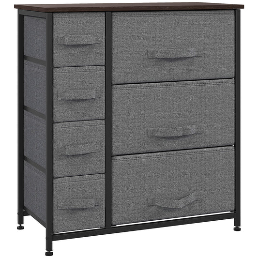 Chest of Drawers with 7 Drawers, Fabric Drawers with Large Storage Space, Drawers Dresser with Metal Frame