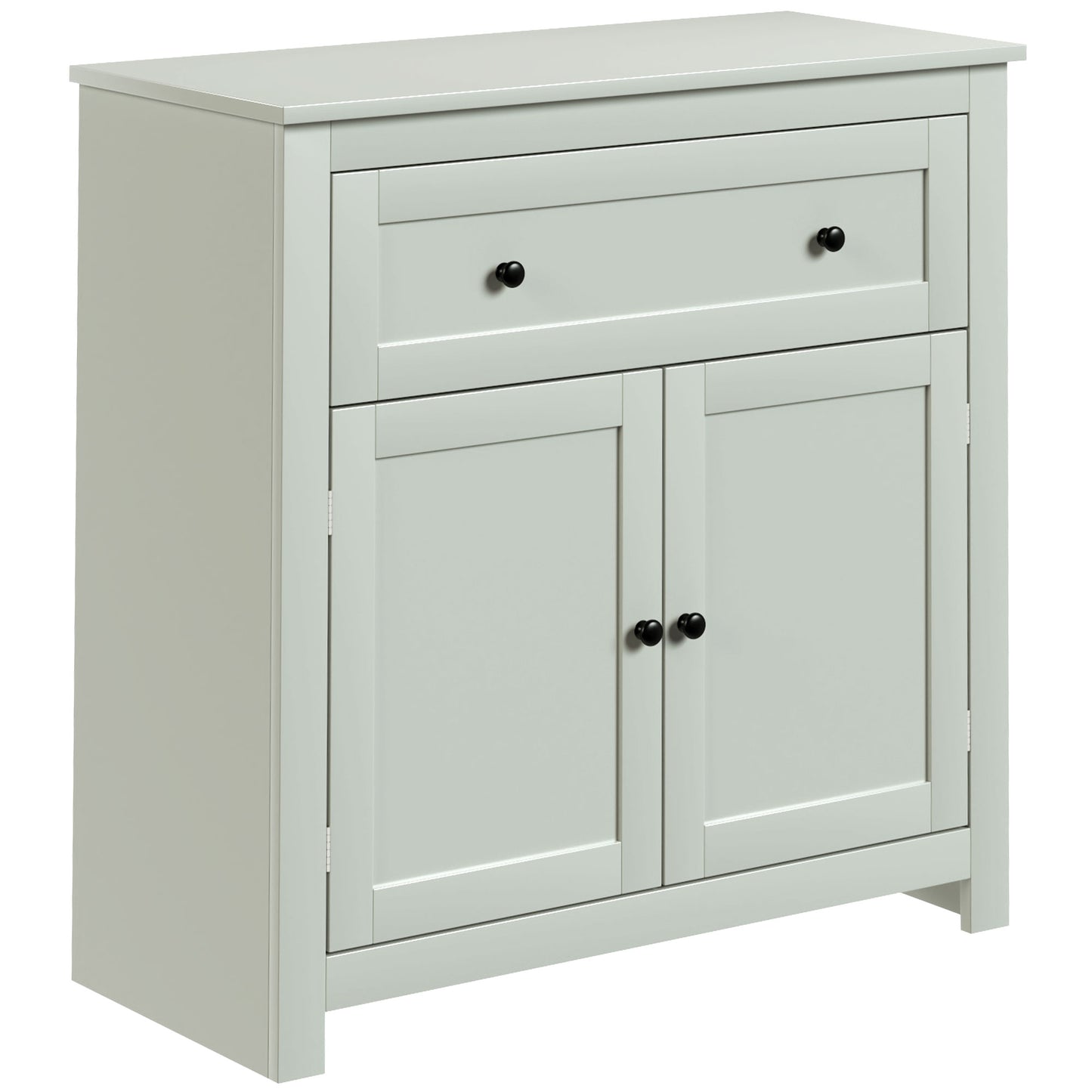 Sideboard Storage Cabinet, Modern Kitchen Cupboard with Adjustable Shelf, Drawer and Double Doors, Green