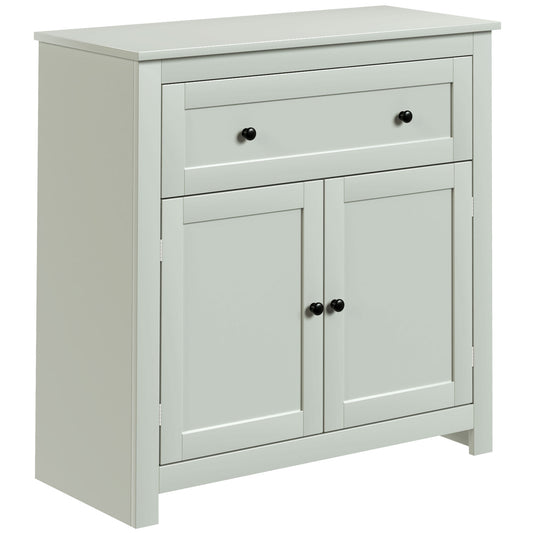 Sideboard Storage Cabinet, Modern Kitchen Cupboard with Adjustable Shelf, Drawer and Double Doors, Green
