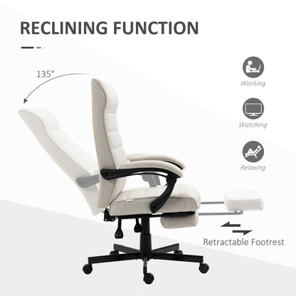 Office Chair, Computer Desk Chair, Fabric Swivel Chair with Adjustable Height and Rolling Wheels for Home Office Work Study