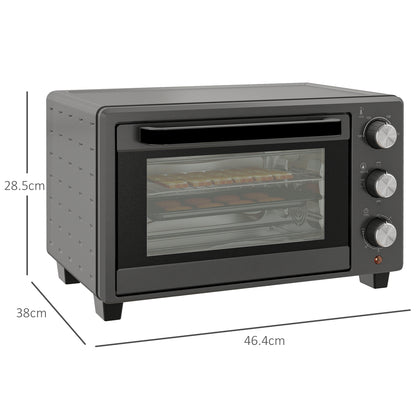 21L Mini Countertop Oven, 100°C-230°C Adjustable Temp - Grey