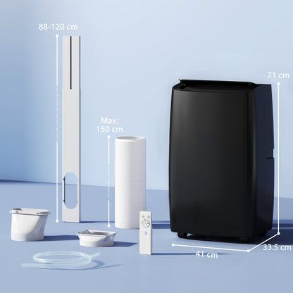 Portable Air Conditioner 14000 BTU, 4-in-1 Air Conditioning Unit, Dehumidifier, Cooling, Fan, Child Lock, 40m²