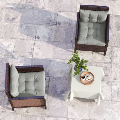4-Piece Seat Cushions Back Pillows Replacement, Patio Chair Cushions Set for Indoor Outdoor, Light Grey