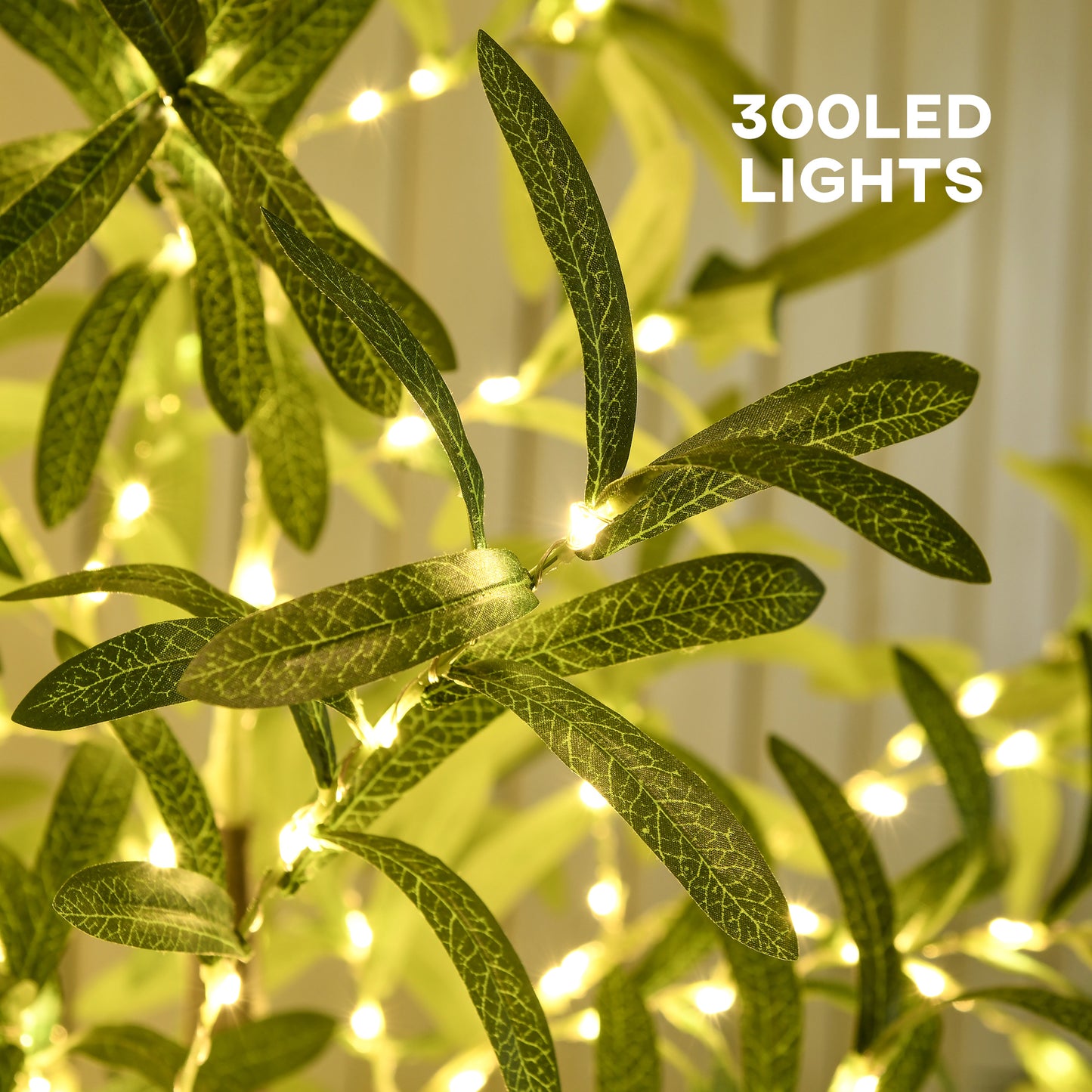 300 LED Light Decorative Artificial Olive Tree - Green
