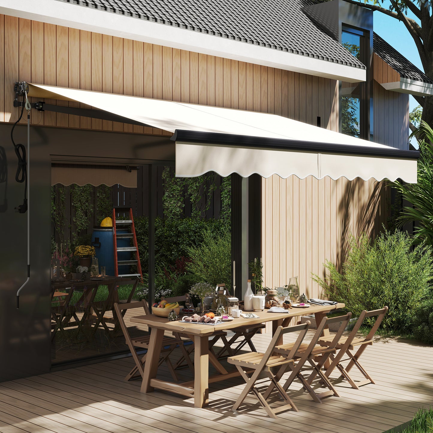 2.5 x 3m Electric/Manual Awning, with Remote - Beige