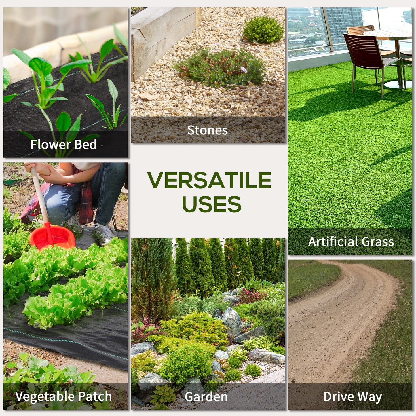2m x 100m Heavy Duty Weed Control Membrane, Weed Membrane for Landscaping Driveway Gravel Artificial Grass Lawn Underlay