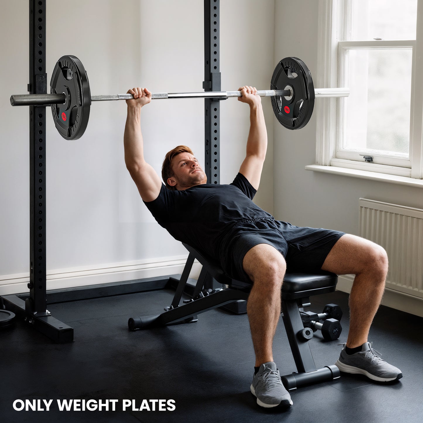 Olympic Weight Plate, 2"/5cm Weight Disc with Tri-Grips