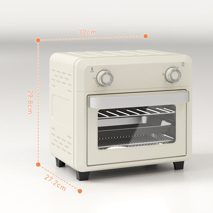 10L Air Fryer Oven, Mini Oven, Oil Free Cooking, Grill, Roast, Bake, with Adjustable Temperature, Timer, Dishwasher Safe