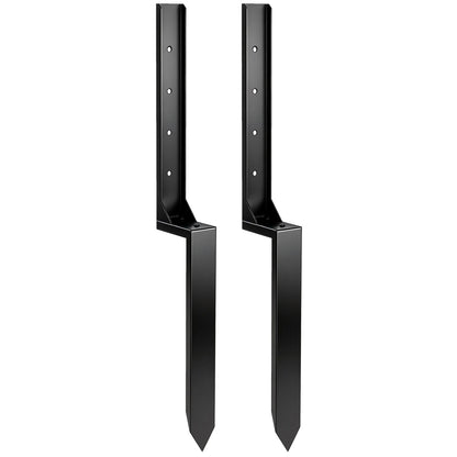 2 Pack Fence Post Repair Kit, 81 cm Metal Fence Post Support with Drill, Garden Ground Spikes for Broken Gate, Posts