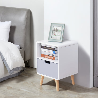 Scandinavian Bedside Table with Drawer
