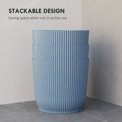 Set of Three Ф22cm Planters - Blue