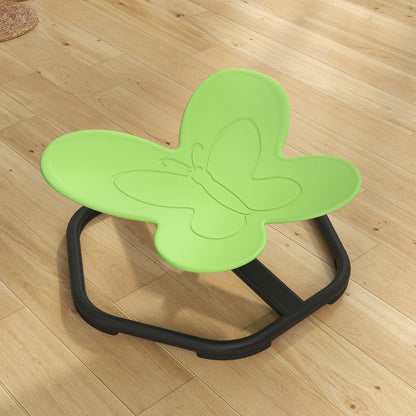 Butterfly-Shaped Kids Swivel Chair, Sensory Spinning Chair for Balance and Coordination Training, Green