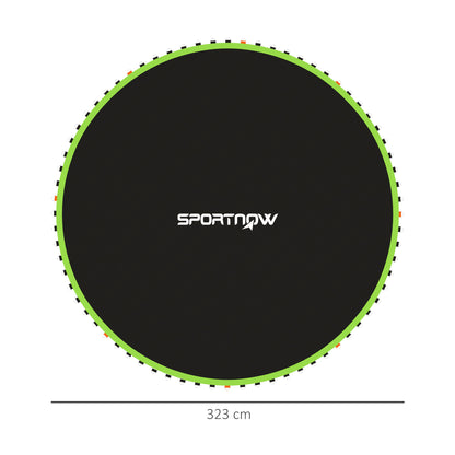 Replacement Trampoline Mat with Spring Pull Tool, 72 V-Hooks, for 12ft Trampoline using 14cm Springs, Green