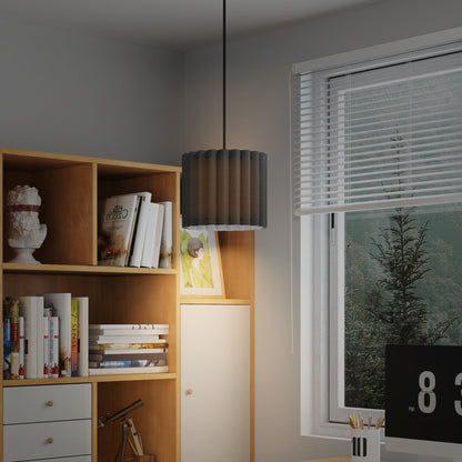 Linen Pendant Light, Bedside Ceiling Lamps with E27 Bulb, Modern Hanging Lights for Living Room, Bedroom, Kitchen, Hallway