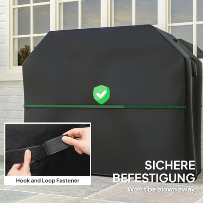 BBQ Cover for Rectangular Gas Grill, 600D UPF30+ Oxford Fabric Barbecue Cover for Waterproof Protection Rip-Proof
