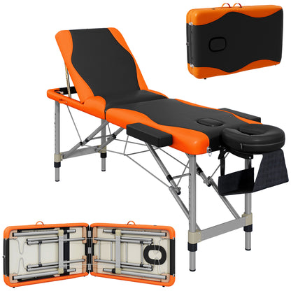 Foldable Massage Bed Portable Table, 3-Section Aluminium Foldable Beauty Couch