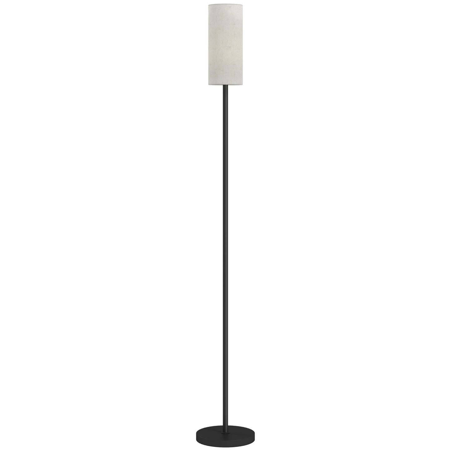 Floor Lamp for Living Room, Modern Standing Lamp with Linen Shade & Foot Switch, Minimalist Tall Pole Lampshade for Bedroom