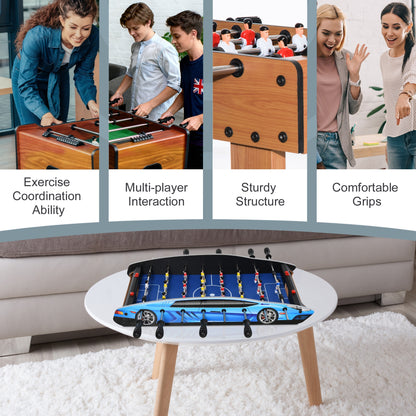 29 Inch Mini Tabletop Football Foosball Gaming Table Play Fun Game 74.5L x 36.1W x 12H CM