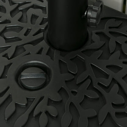 Water/Sand Fillable Half Parasol Umbrella Base - Black