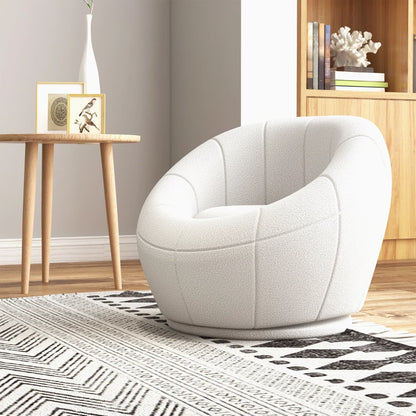 Single Modern Upholstered Accent Swivel Armchair