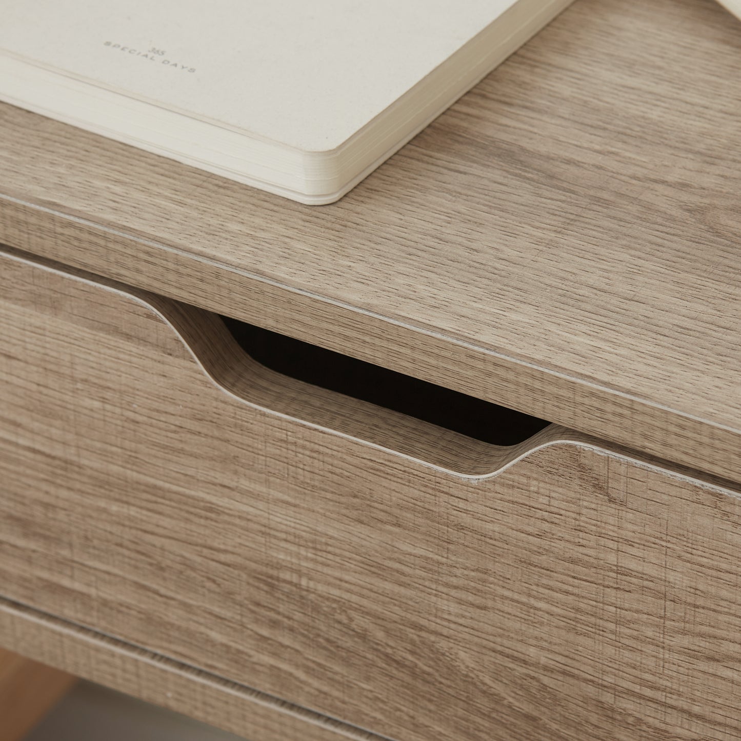 Floating Nightstands Set of 2, Wall Mounted Bedside Table with Drawer for Bedroom, Natural