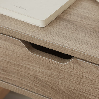 Floating Nightstands Set of 2, Wall Mounted Bedside Table with Drawer for Bedroom, Natural