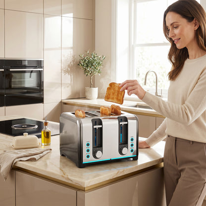 4 Slice Toaster with 7 Browning Levels, Reheat, Defrost and Cancel Functions