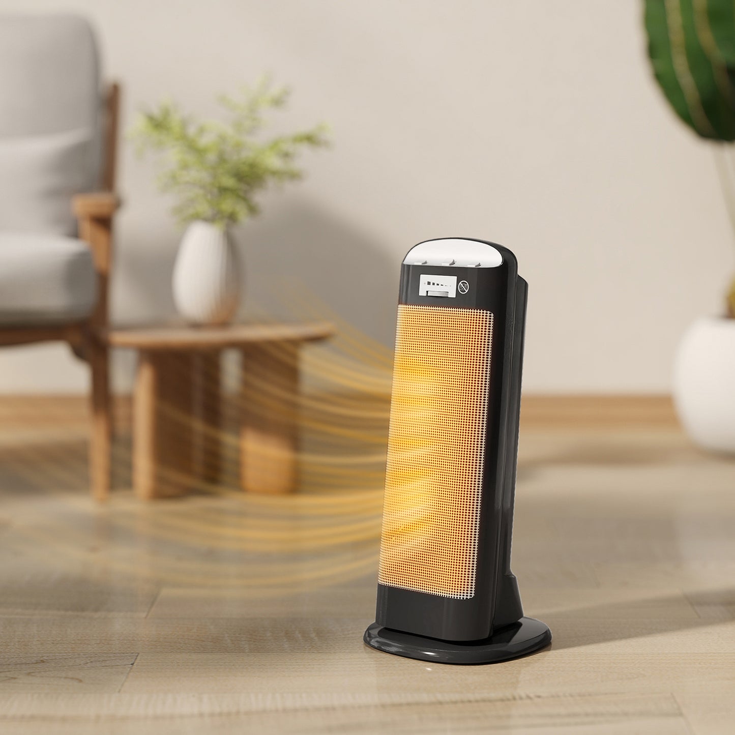 Ceramic Space Heater, 2000W Fan Electric Heater with 4 Modes, Adjustable Thermostat, 55° Oscillation