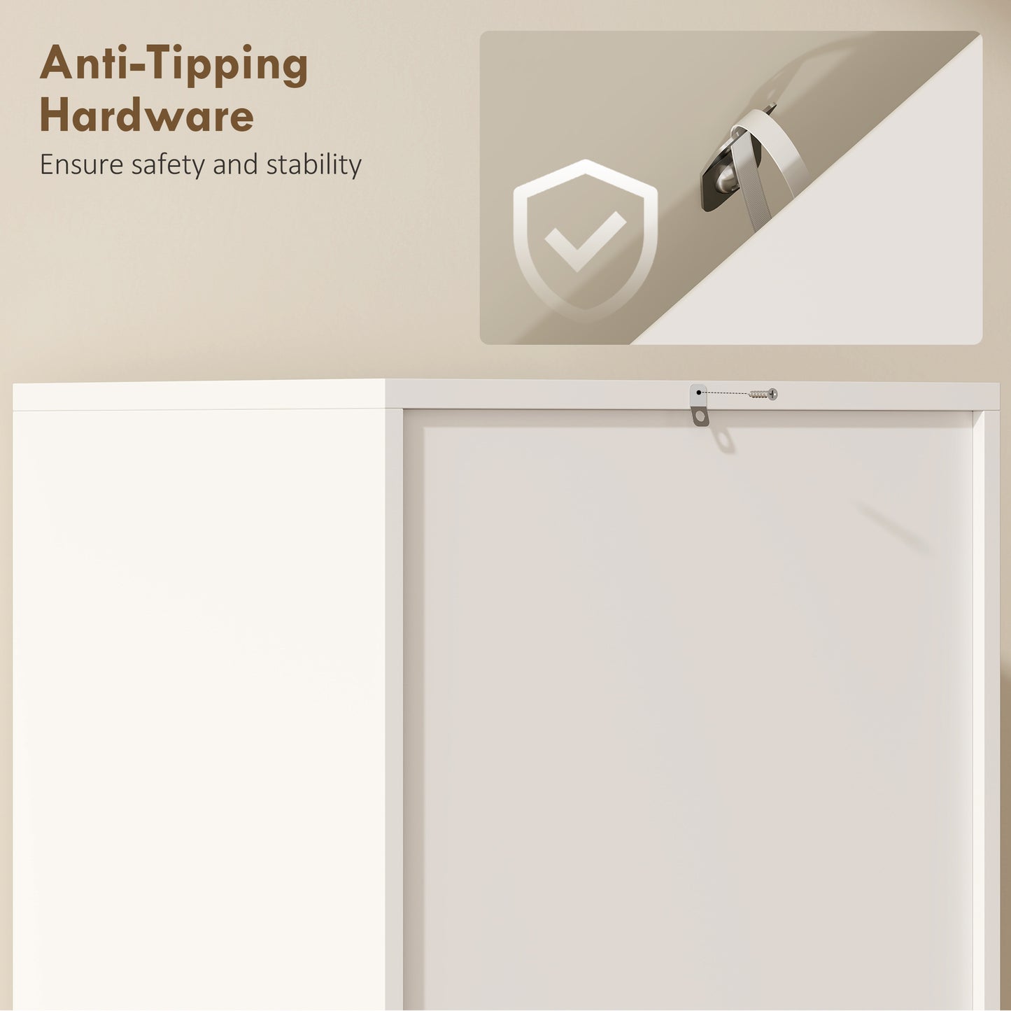 180cm Tall Kitchen Cupboard, Freestanding 5-Tier Pantry Storage Cabinet with Adjustable Shelf, White
