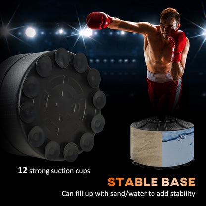 4-in-1 Boxing Punching Bag, Freestanding with 2 Speed Bals, 360° Reflex Bar, 160-230cm Adjustable Height, Red