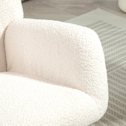 Teddy Fleece Rocking Chair - Cream White