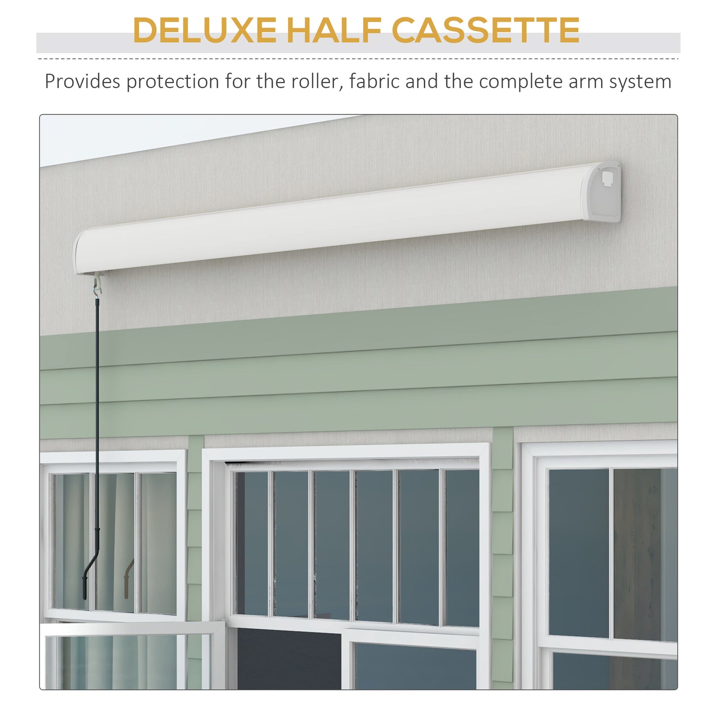 2.5 x 3m Electric Cassette Awning, with Remote - Grey