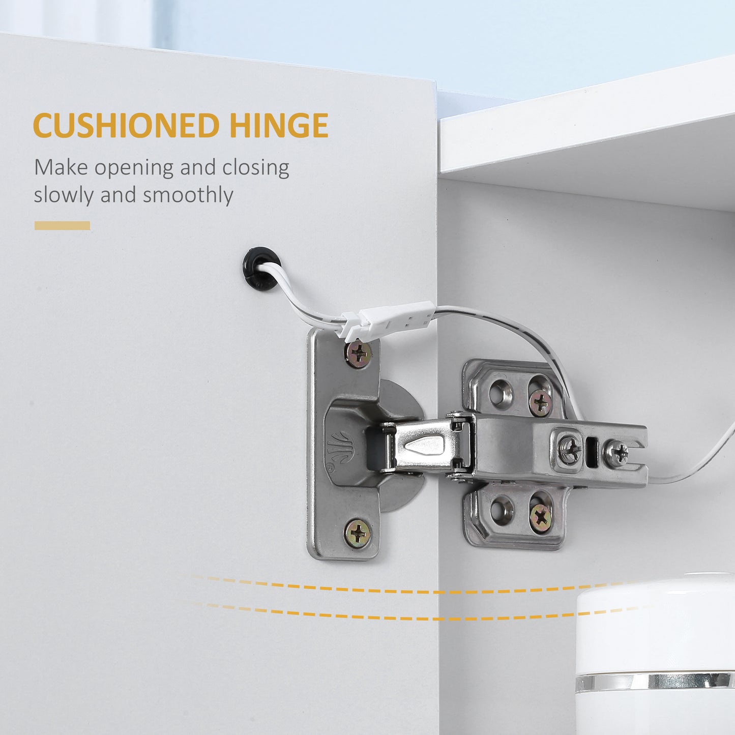 Illuminated Bathroom Mirror Cabinet 650 x 700Hmm LED Bathroom Mirror with Lights Touch Switch, Adjustable Shelf, USB Charge