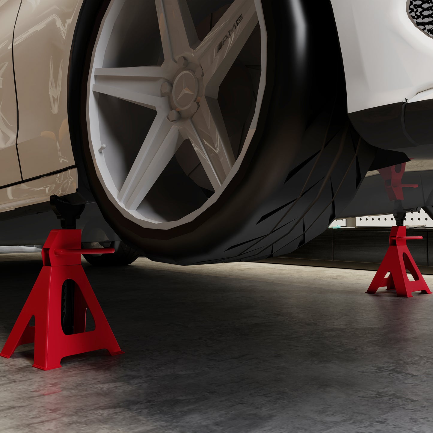 Axle Stands 2 Ton Car Jack Stands Pack of 2, 28-42.5 cm Height Adjustable Support Jack Stand