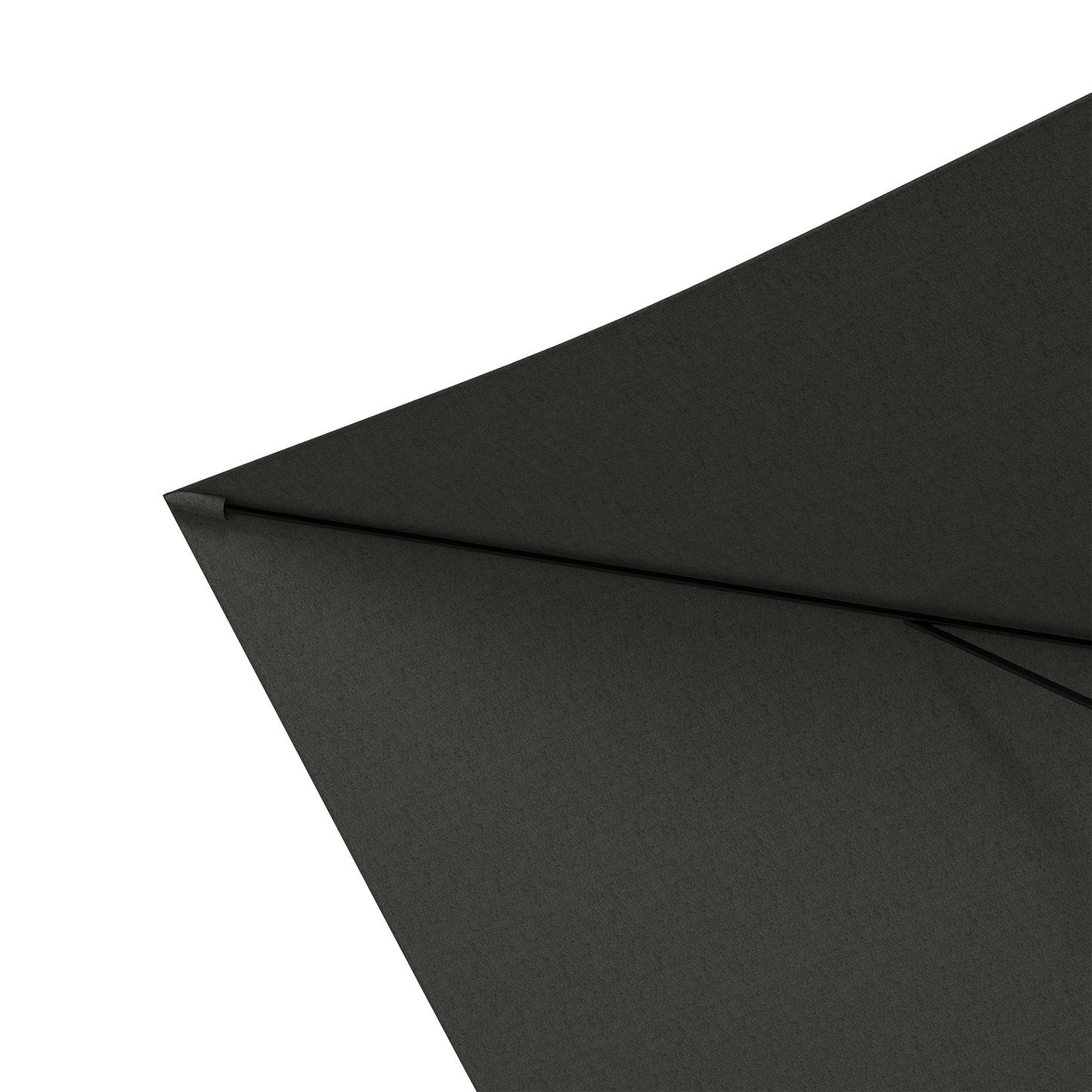 2 x 3(m) Garden Parasol Umbrella, Rectangular Outdoor Market Umbrella Sun Shade with Crank & Push Button Tilt, 6 Ribs