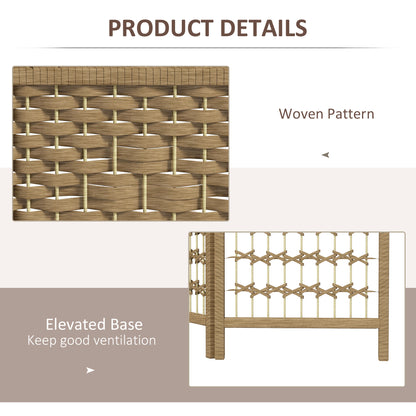 4 Panel Folding Room Divider, Privacy Screen, Paravent Partition Separator for Living Room, Bedroom, Natural