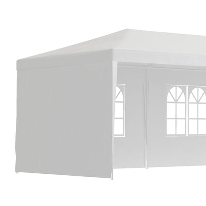 9 x 3 m Party Tent Gazebo Marquee Outdoor Patio Canopy Shelter with Windows and Side Panels Black