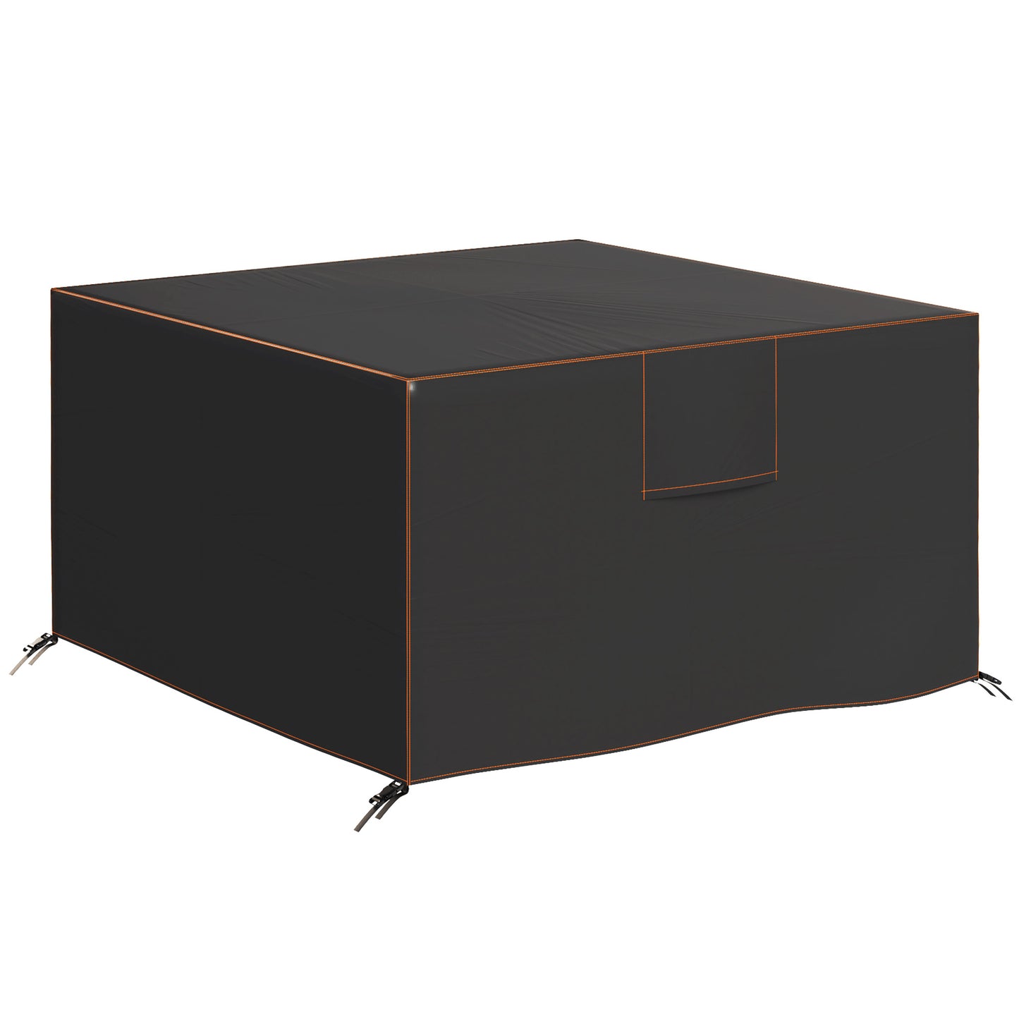 Garden Furniture Cover, Waterproof Patio Furniture Cover with Air Vent, 420D Oxford Fabric, 125 x 125 x 74 cm, Black