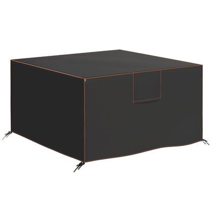Garden Furniture Cover, Waterproof Patio Furniture Cover with Air Vent, 420D Oxford Fabric, 125 x 125 x 74 cm, Black