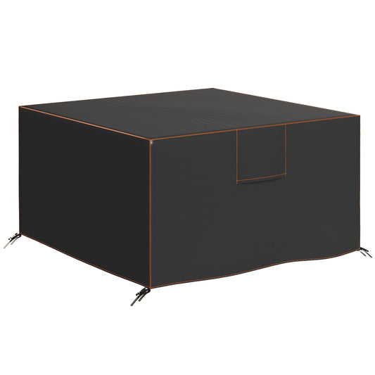 Garden Furniture Cover, Waterproof Patio Furniture Cover with Air Vent, 420D Oxford Fabric, 125 x 125 x 74 cm, Black